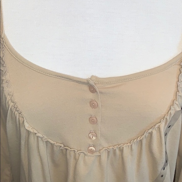 🆕Tan Henley type Top🌿JONES NY Sport 3/4 Sleeve - Picture 4 of 8